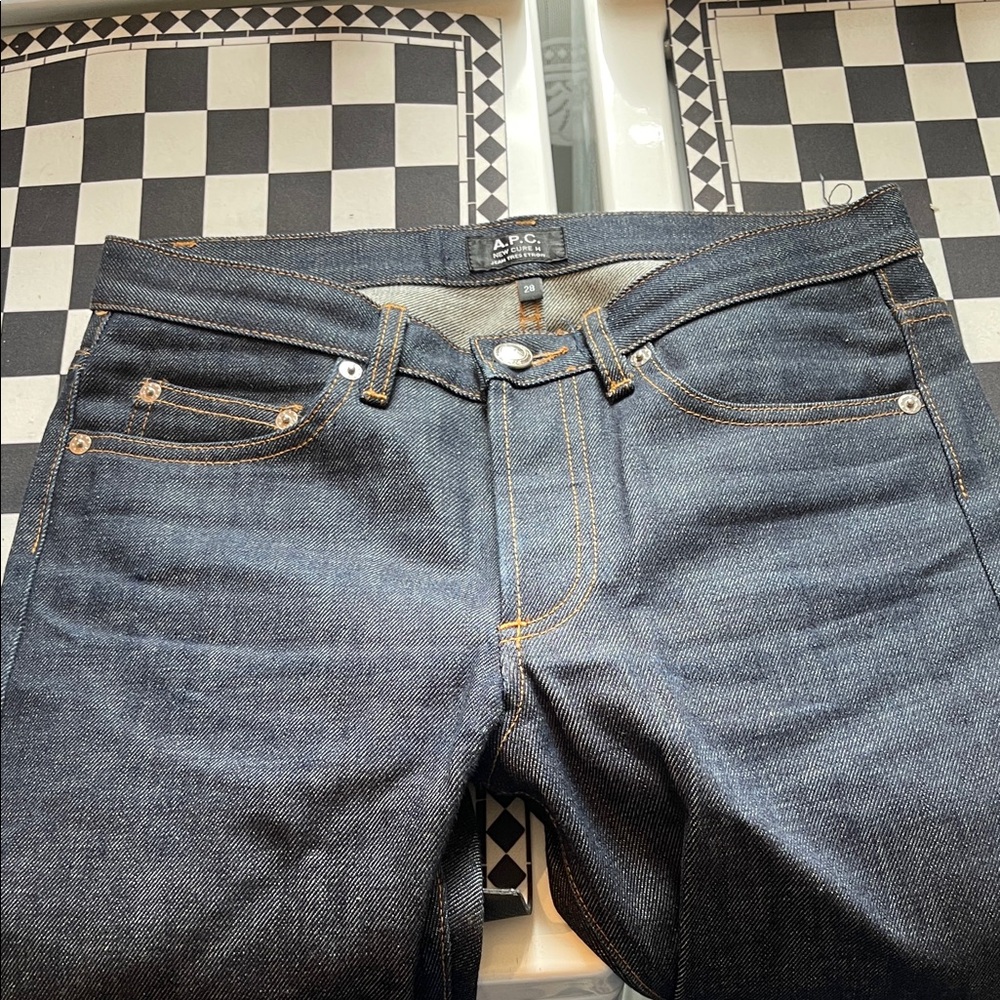 A.P.C. Men’s Raw Indigo Slim Straight Jeans
